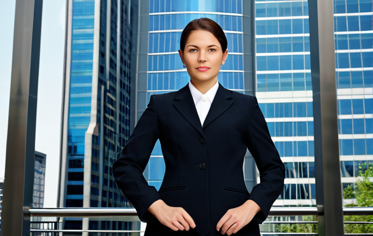 영어 시험 고득점 이론 정리 - Professional Businesswoman**
"A professional businesswoman in a modest business suit, standing conf...